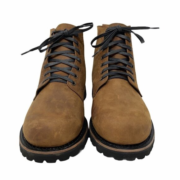 NEW Broken Homme Tydus Brown Nubuck Leather Boots Ankle Lace Up Men's Size 13 - Picture 3 of 10